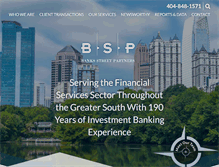 Tablet Screenshot of banksstreetpartners.com